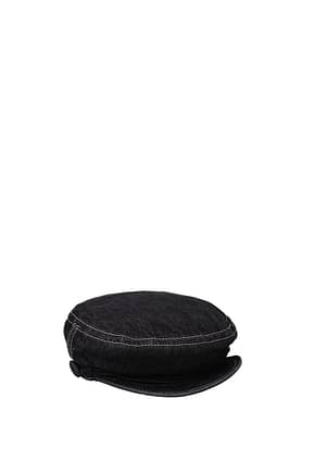 Maison Michel Hats Women Cotton Black Denim