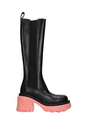 Bottega Veneta Boots Women Leather Black Flamingo