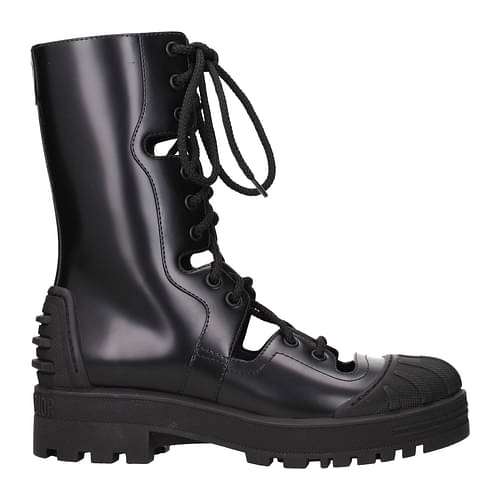 Christian Dior Leather-Trimmed Snow Boots