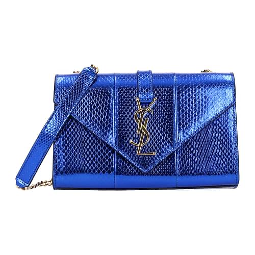 Saint Laurent Crossbody Bag Women 606963LZA0J4307 Leather Snake Blue  Electric Blue 1997,5€