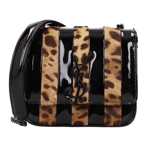 Saint Laurent Crossbody Bag vicky Women 53843901DH82094 Patent Leather  Black Leopard 1960€