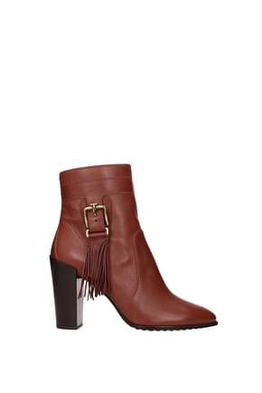 Tod's Ankle boots Women Leather Brown Land