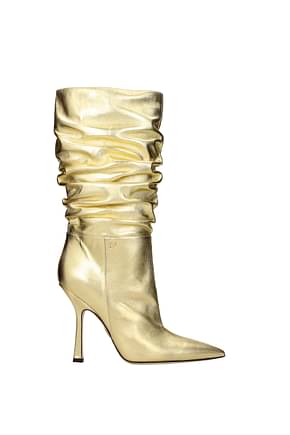 Dsquared2 बूट्स महिलाओं चमड़ा स्वर्ण