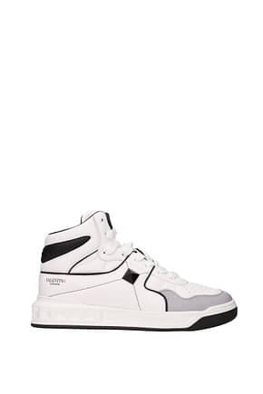 Valentino Garavani Sneakers one stud Men Leather White Grey