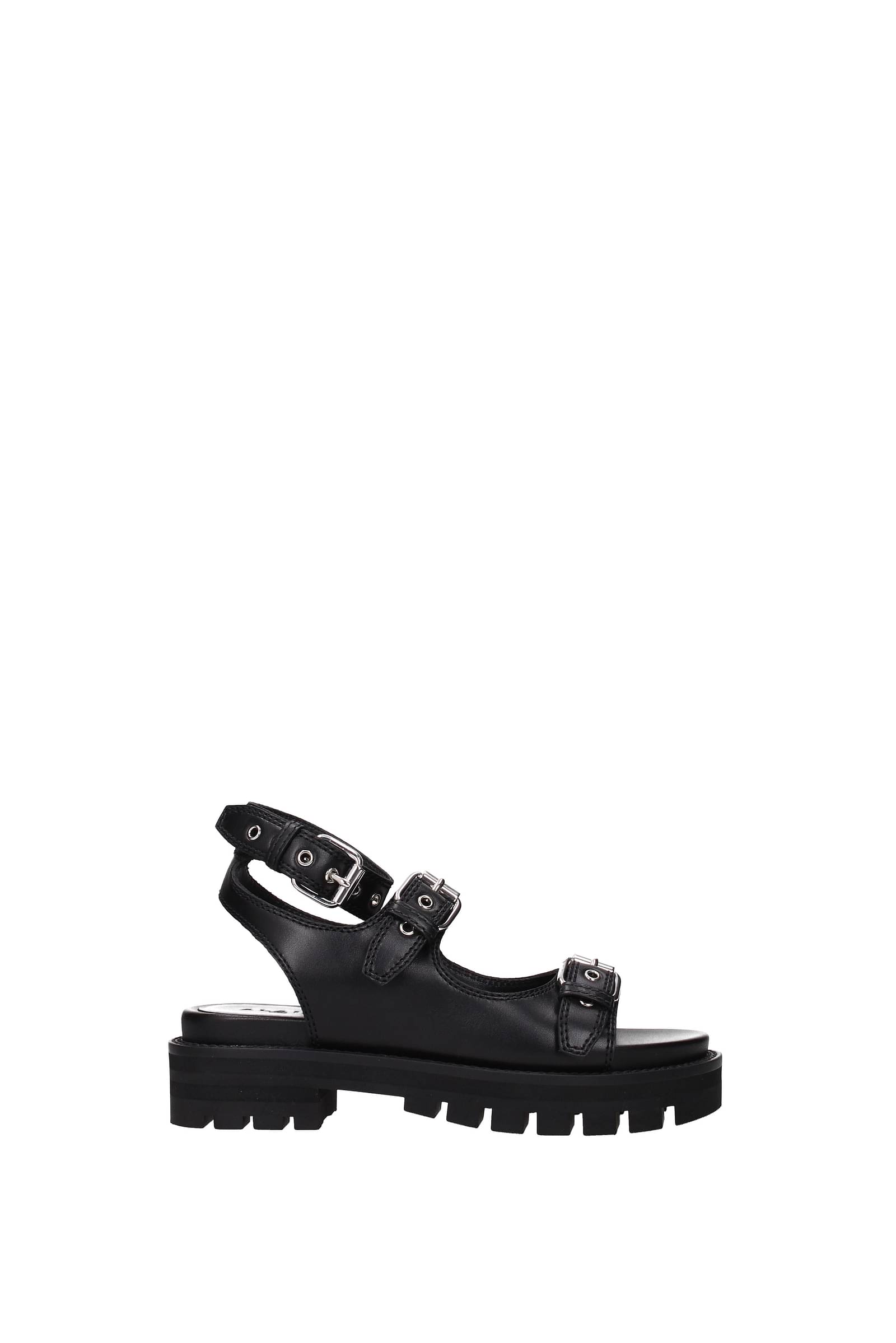 ALAÏA Women's Black FLAT SANDALS Le Cœur IN LAMBSKIN | ALAÏA IN