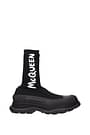 Alexander McQueen Ankle Boot Men Fabric  Black
