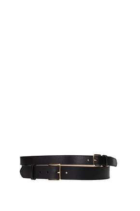 Alexander McQueen High-waist belts Women Leather Black