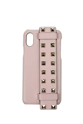 Valentino Garavani आईफोन कवर iphone X महिलाओं चमड़ा गुलाबी