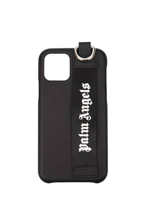 Palm Angels غطاء iPhone iphone 11 pro رجال البولي يوريثين أسود