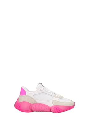 Valentino Garavani Sneakers Donna Tessuto Bianco Rose Pink