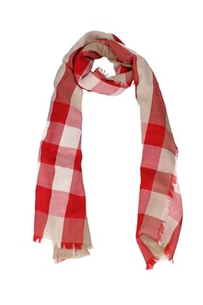 Burberry Scarves Women Cashmere Beige Red