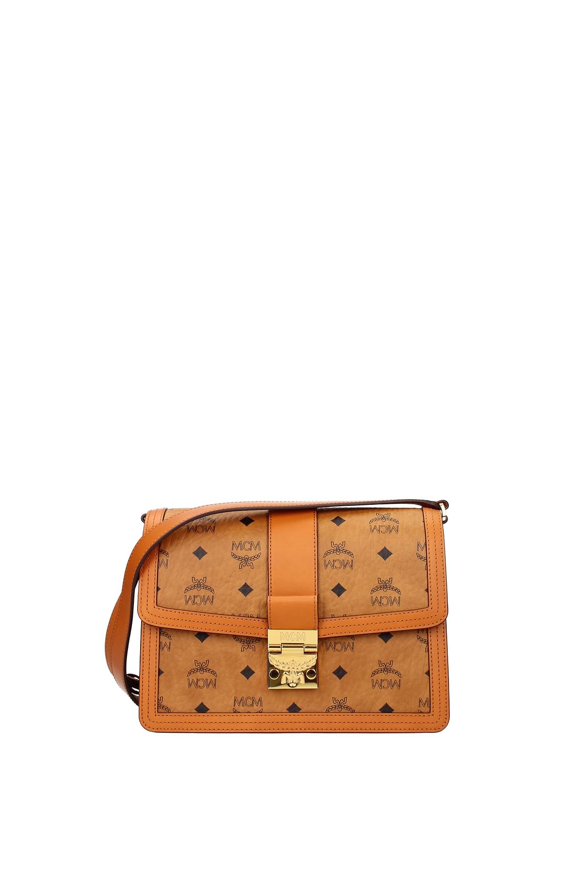 Leather satchel MCM Brown in Leather - 25109564