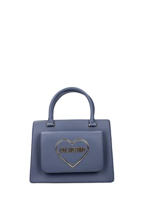 Love Moschino Handtaschen Damen Polyurethan Blau Denim