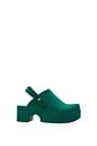 Xocoi Slippers and clogs Women Fabric  Green