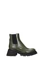 Alexander McQueen Ankle boots Women Leather Green khaki