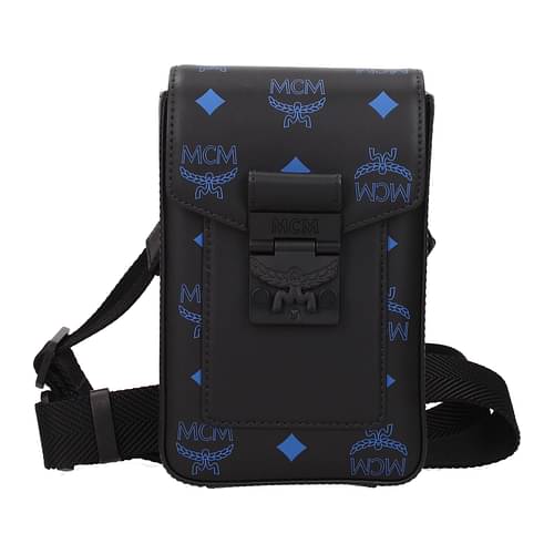 MCM Crossbody Bag Men MMRBASX04H9 Leather Black Blue 312,38€