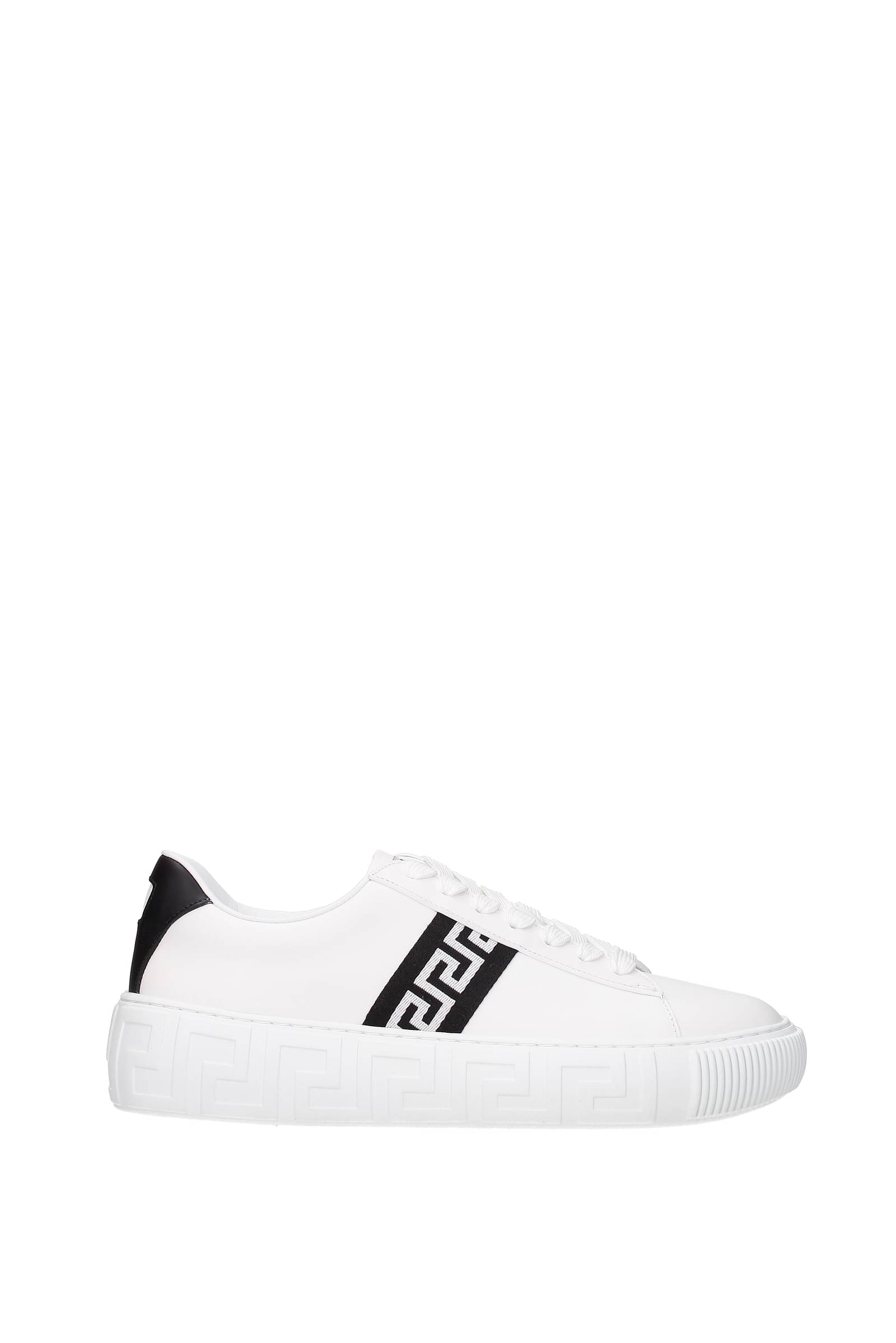 Versace Sneakers greca Men DSUAW Leather White Black