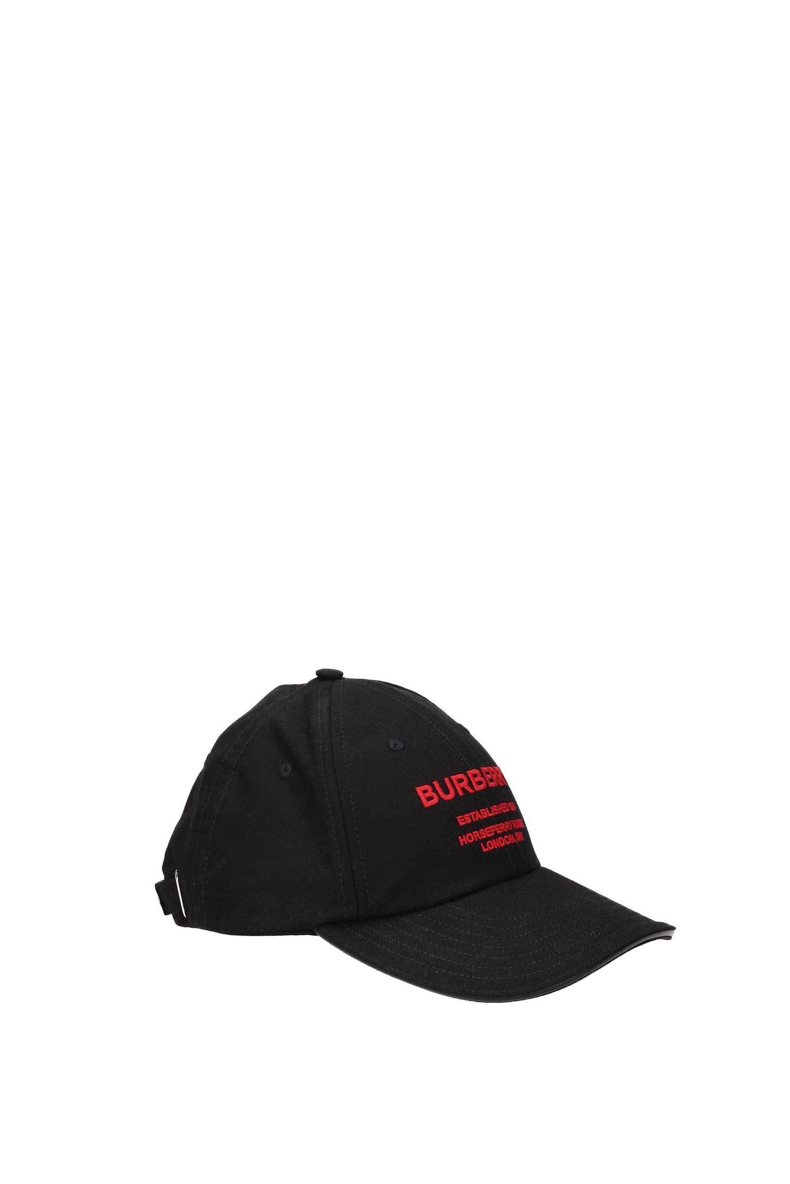 Burberry 帽子 男性 8043040 コットン 黒 赤 157,5€