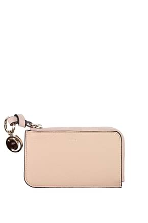 Chloé Coin Purses Women Leather Pink Cement