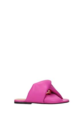 Jw Anderson Slippers and clogs Women Eco Leather Fuchsia