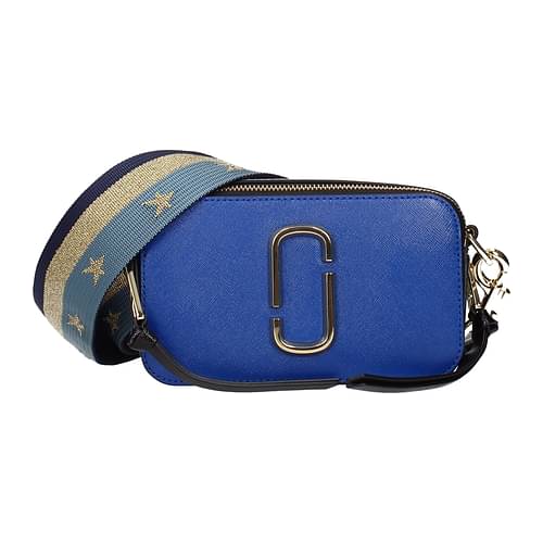 Snapshot Bag in Blue Leather