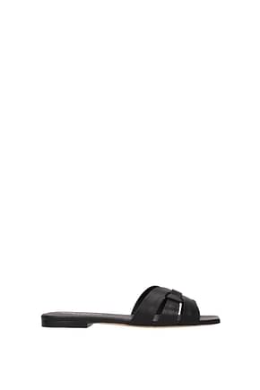 Saint Laurent Slippers and clogs Women Leather Black
