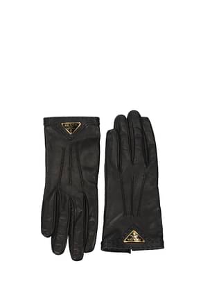Prada Gloves Women Leather Black