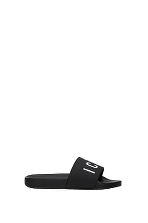 Dsquared2 Slippers and clogs icon Women Rubber Black White
