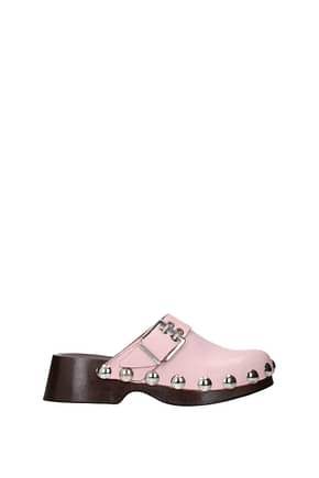 Ganni Slippers and clogs Women Leather Pink