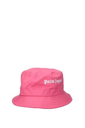 Palm Angels Hats Women Cotton Pink Orchid