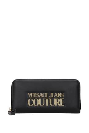 Versace Jeans お財布 couture 女性 ポリウレタン 黒