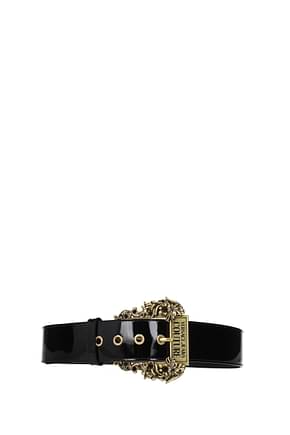 Versace Jeans High-waist belts couture Women Patent Leather Black