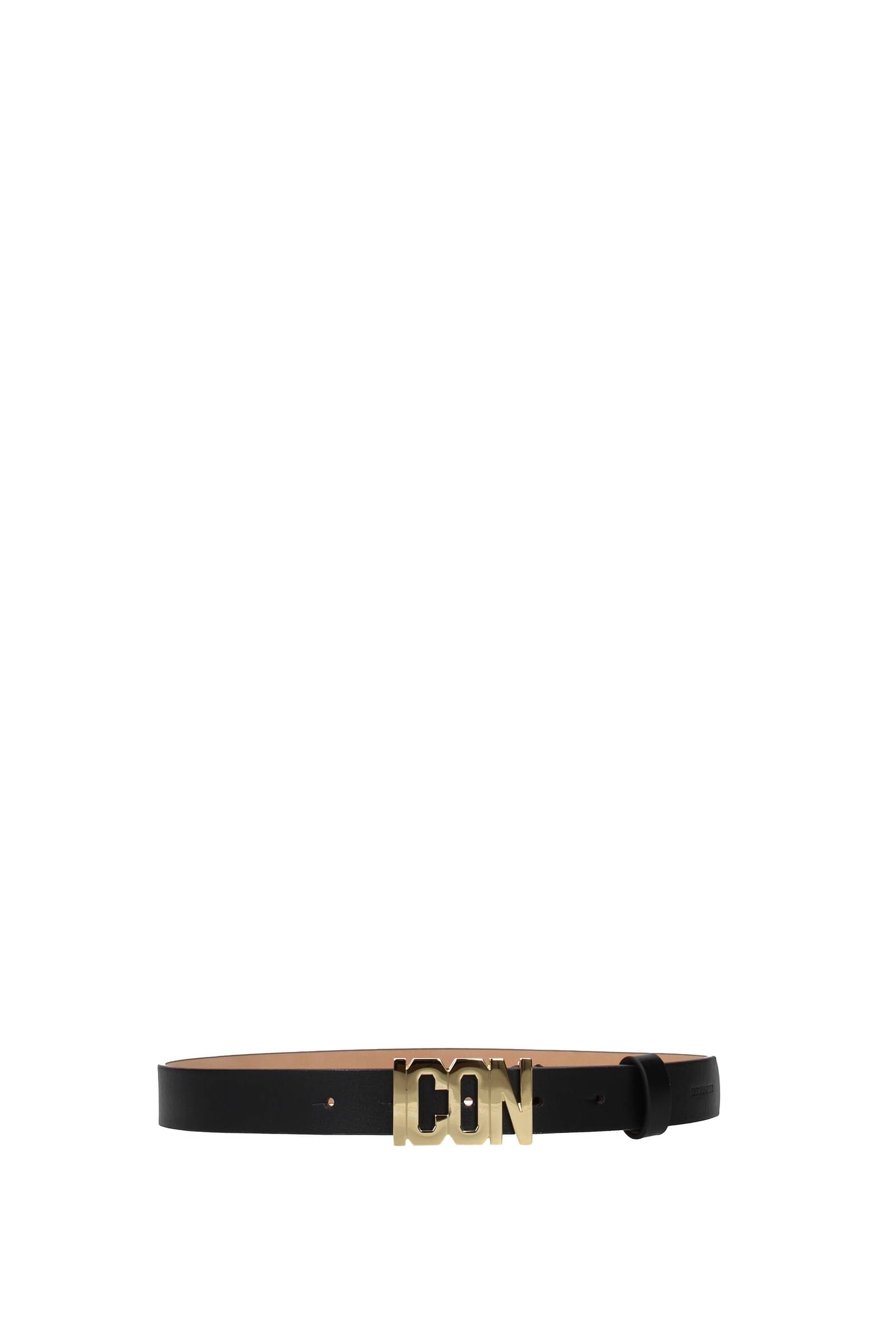 Dsquared2 薄型ベルト icon 女性 BEW004701500001M1159 皮革 黒 236€