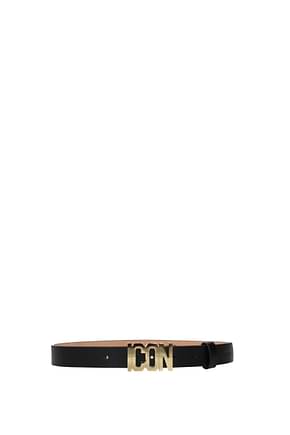 Dsquared2 Thin belts icon Women Leather Black
