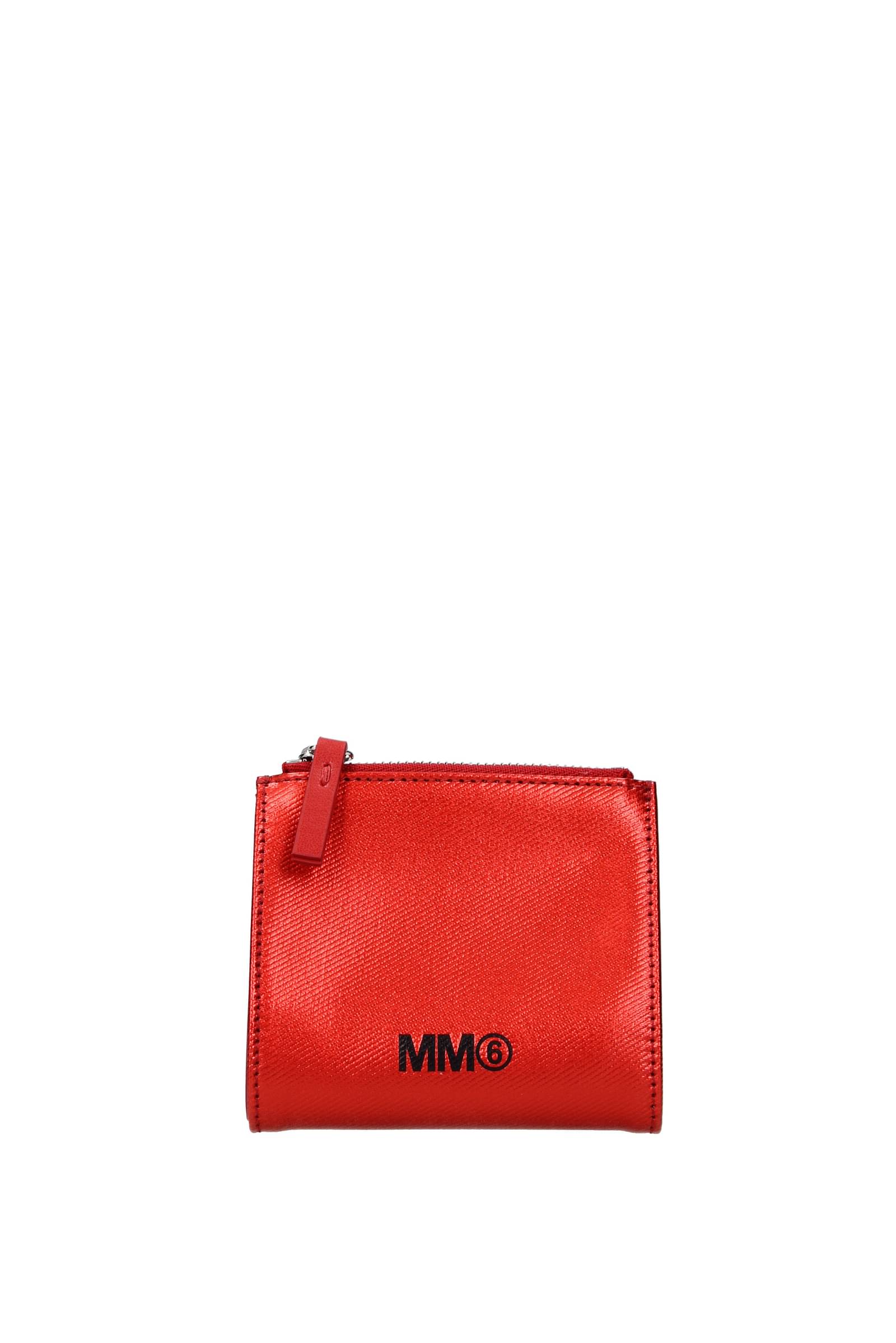Maison Margiela Wallets mm6 Women Leather Red