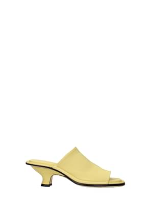 By Far Sandals Women Leather Yellow Corn