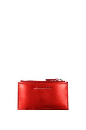 Maison Margiela Coin Purses mm6 Women Leather Red
