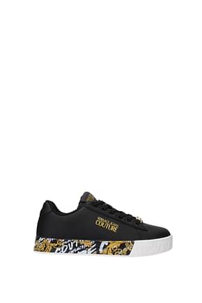 Versace Jeans Sneakers couture Donna Pelle Nero