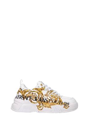 Versace Jeans Sneakers couture Femme Cuir Blanc