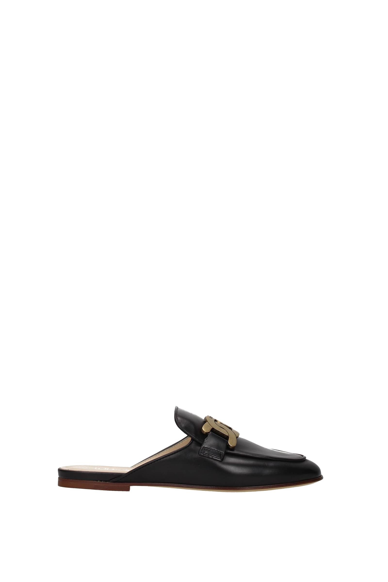Tod's Logo leather slippers Tod's