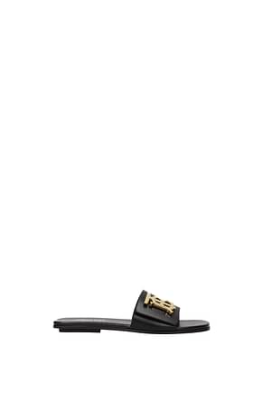 Burberry Slippers and clogs Women Leather Black