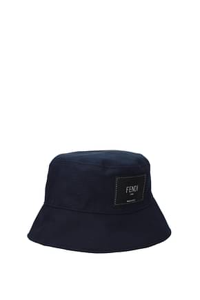 Fendi Hats Men Cotton Blue