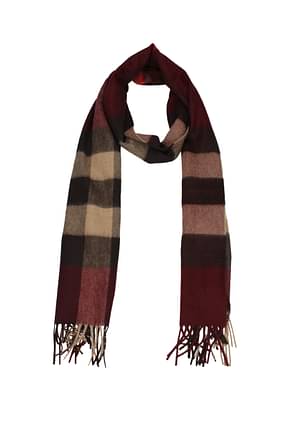Burberry Scarves Women Cashmere Red Burgundy