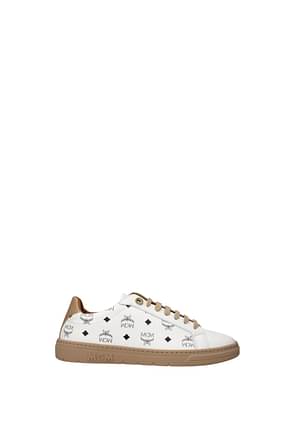 MCM Sneakers Donna Pelle Bianco Mare