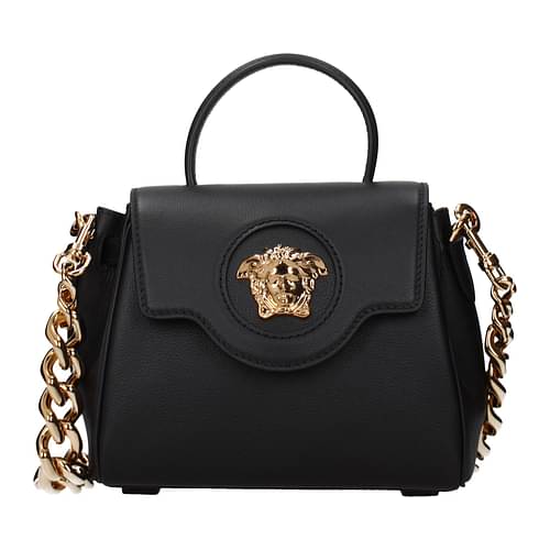 Versace Handbags Women Leather Black