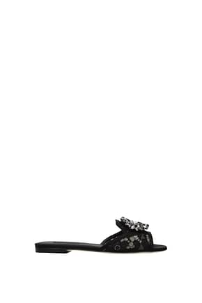 Dolce&Gabbana 拖鞋和木屐 女士 花边 黑色