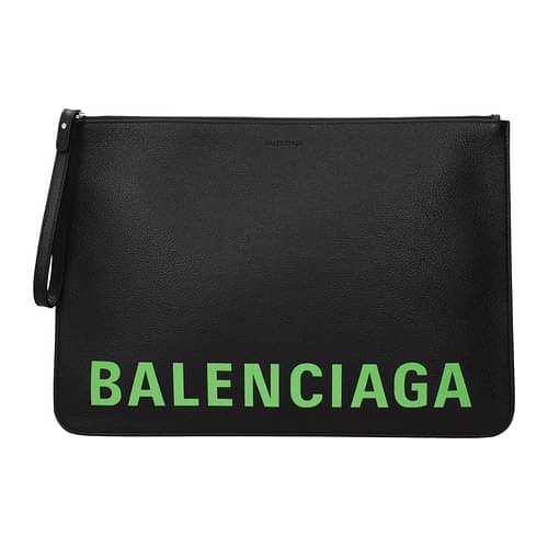 rig Forbedring ressource Balenciaga Clutches Men 6306261IZI31063 Leather Black Fluo Green 476€