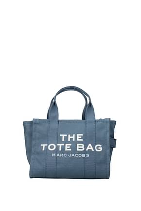 Marc Jacobs ハンドバッグ the tote bag 女性 ファブリック 青 Blu Ombra