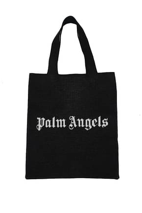 Palm Angels حقائب كتف رجال قماش أسود