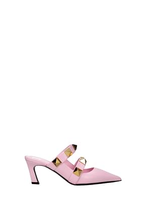 Valentino Garavani Sandals Women Leather Pink Pastel Pink